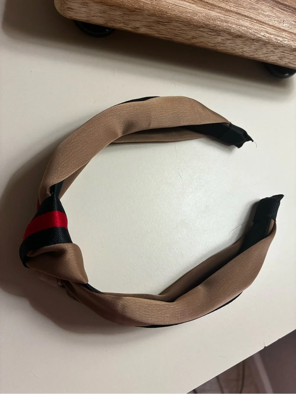Fashion Brown & Black Knotted Embroidered Bee Headband- New
